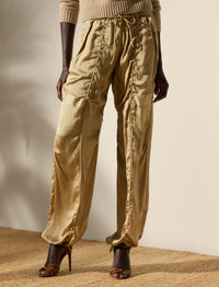 Pantalon Killian en soie - Lux Tan