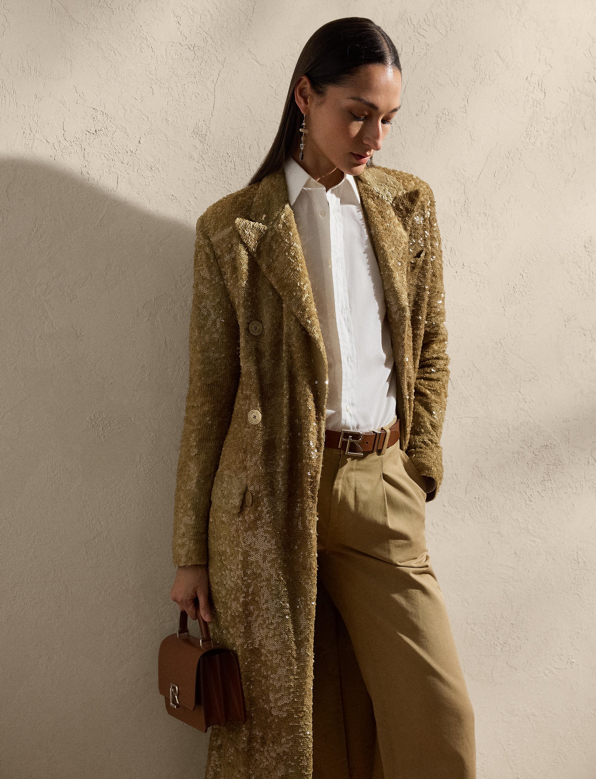 Manteau Macy décoré en tulle - Lux Tan