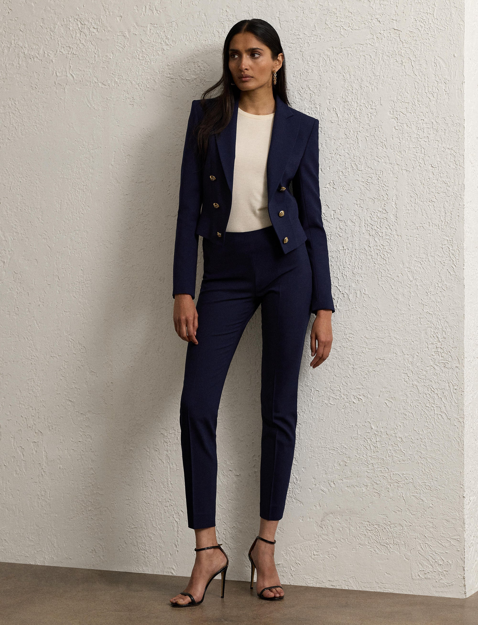 Veste Spencer en crêpe de laine - Lux Navy