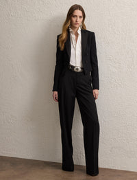 Veste de smoking Spencer en crêpe de laine - Black