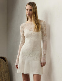 Robe-pull en soie - Lux Cream