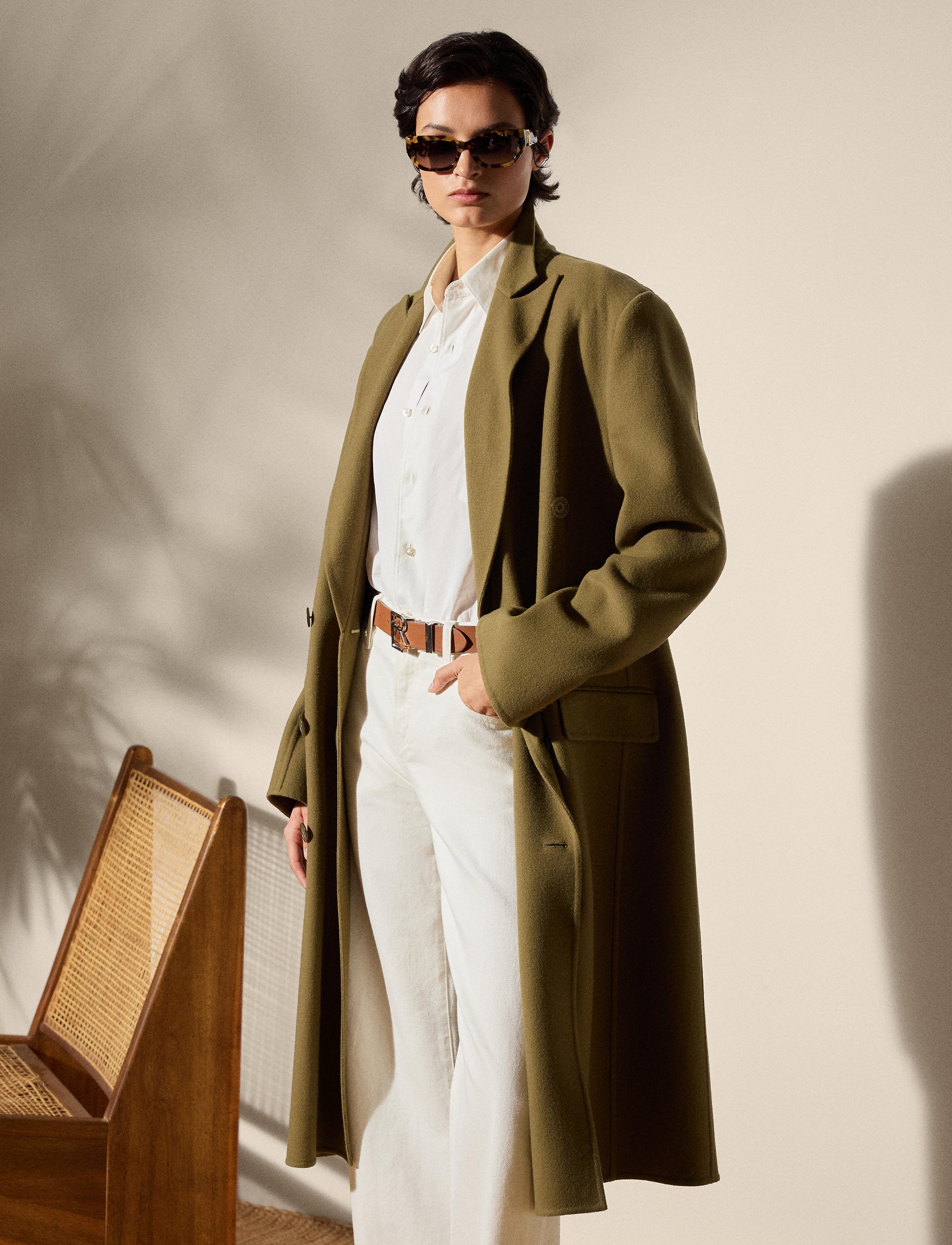 Manteau Adalaide en laine - Moss