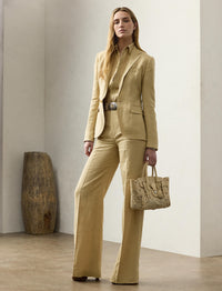 Parker jacket in linen - Light Sand