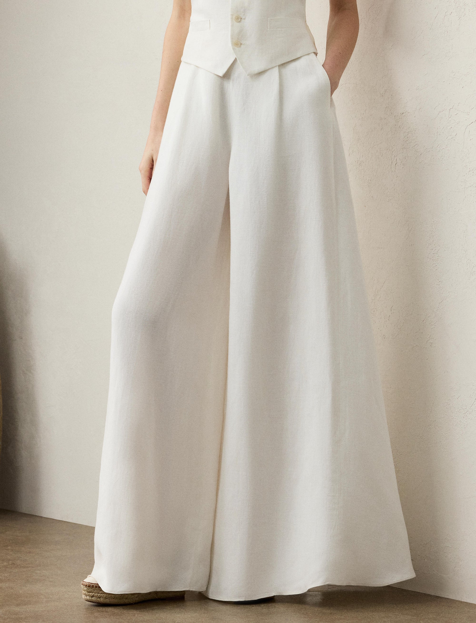 Pantalon Greeley en lin - White