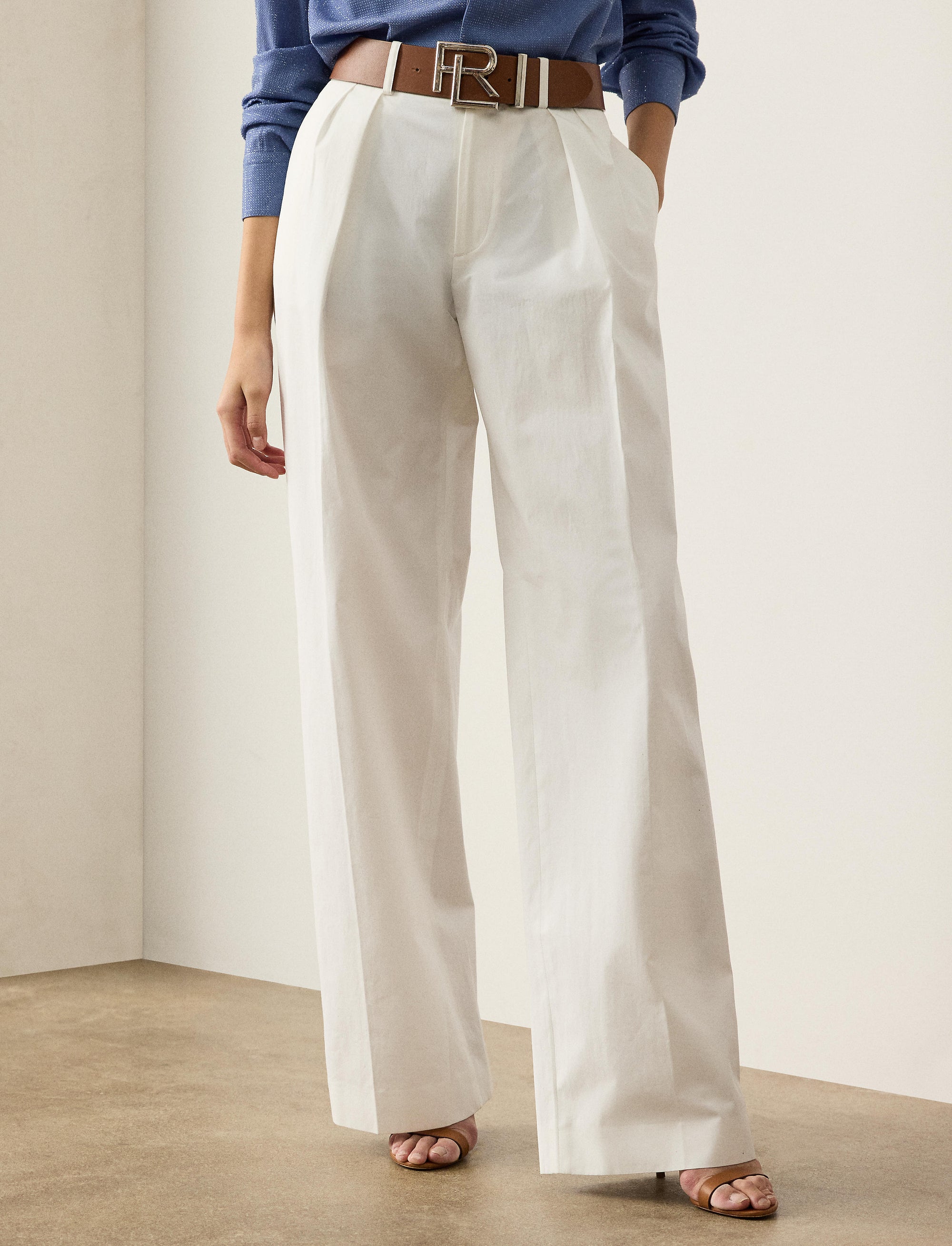 Jody trousers in washed cotton - White
