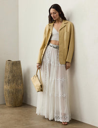 Veste Adrianna en cuir - Light Sand