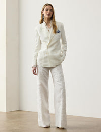 Veste Collen brodée en micro-piqué - Cream