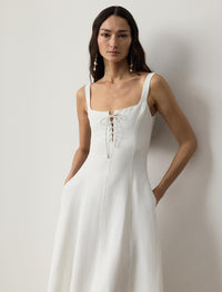 Robe Sonali en lin - Cream