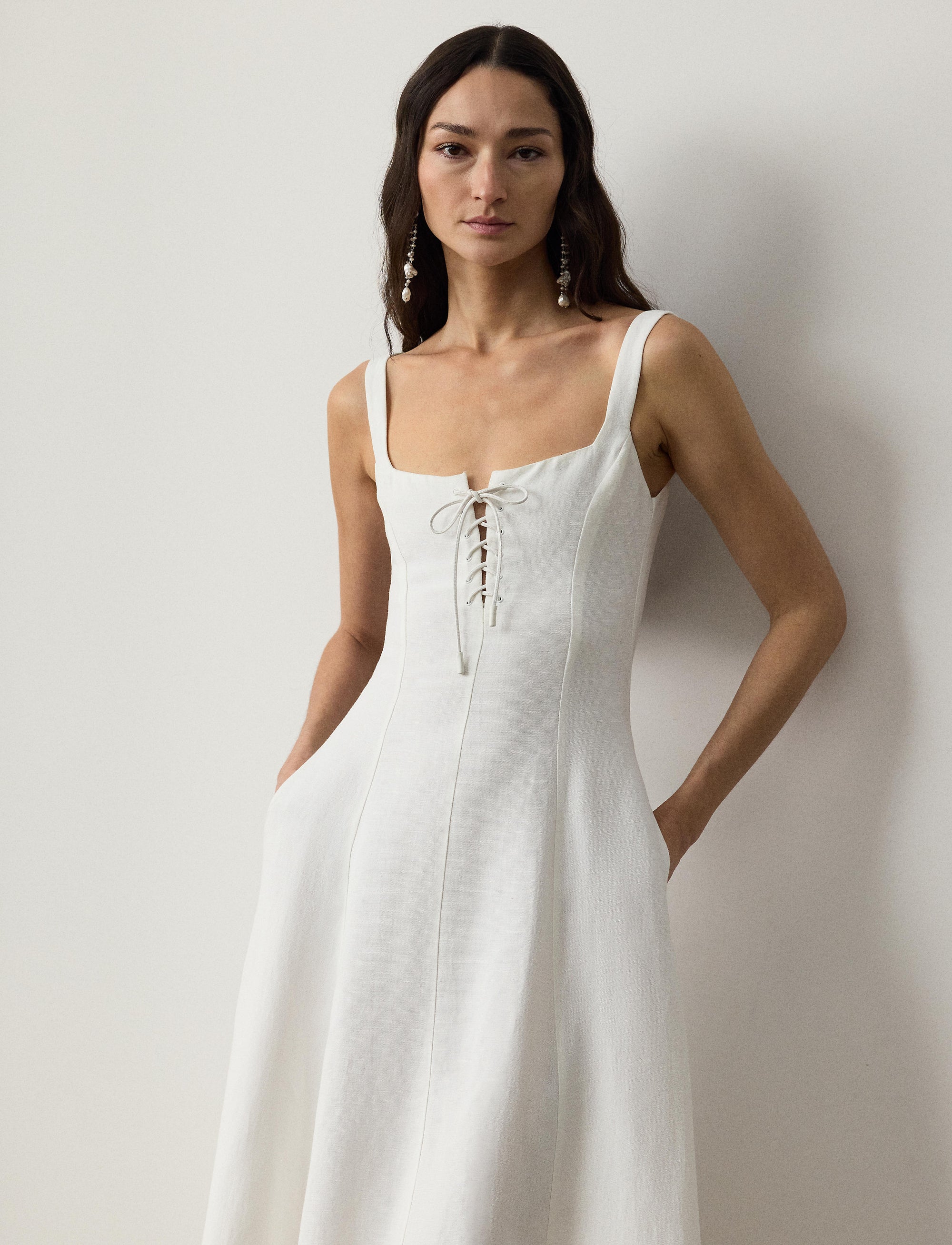Robe Sonali en lin - Cream