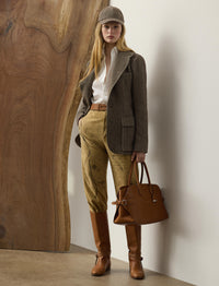 Preston II jacket in cashmere and silk blend - Brown & Cream