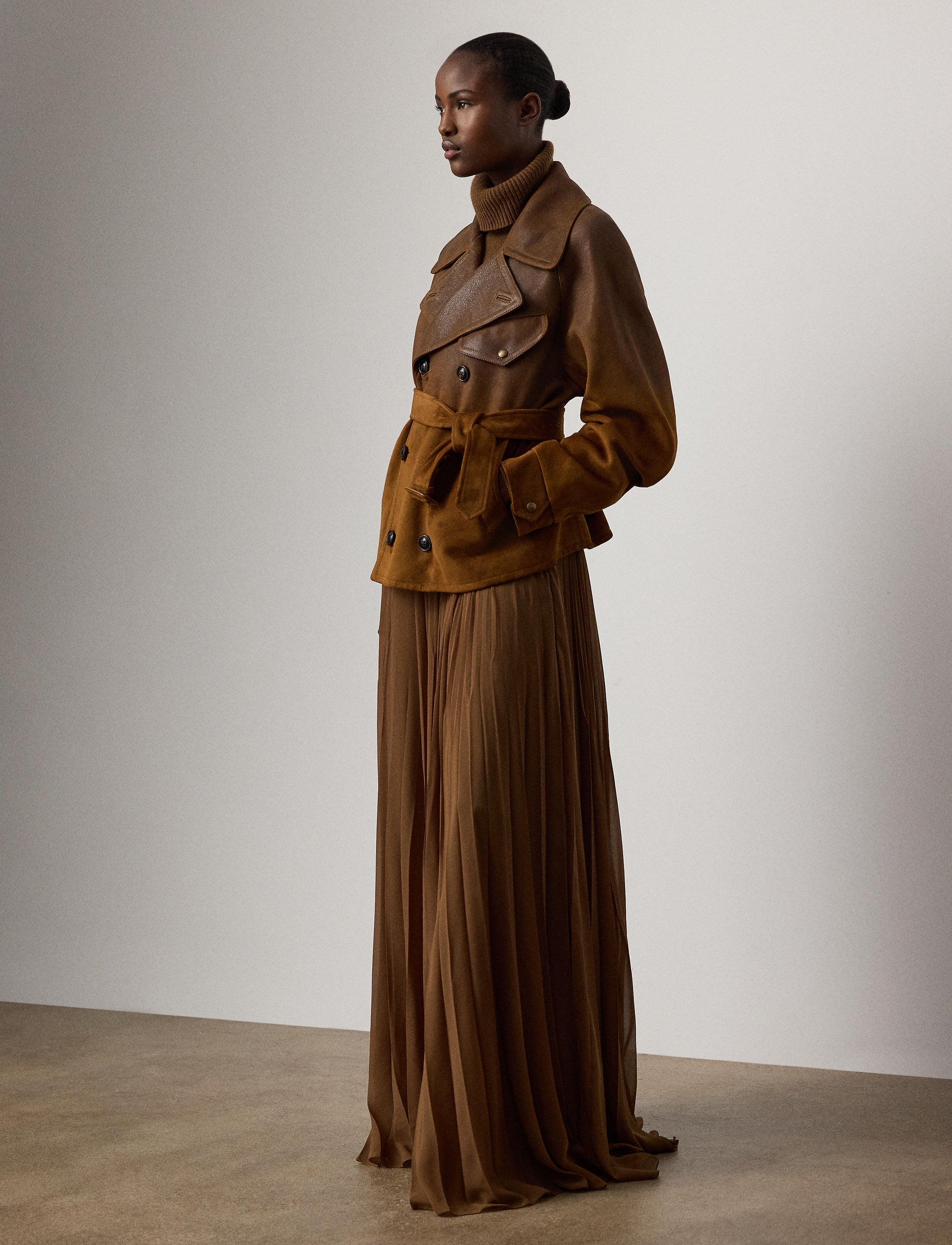 Veste moto Eldridge en cuir - Distressed Brown