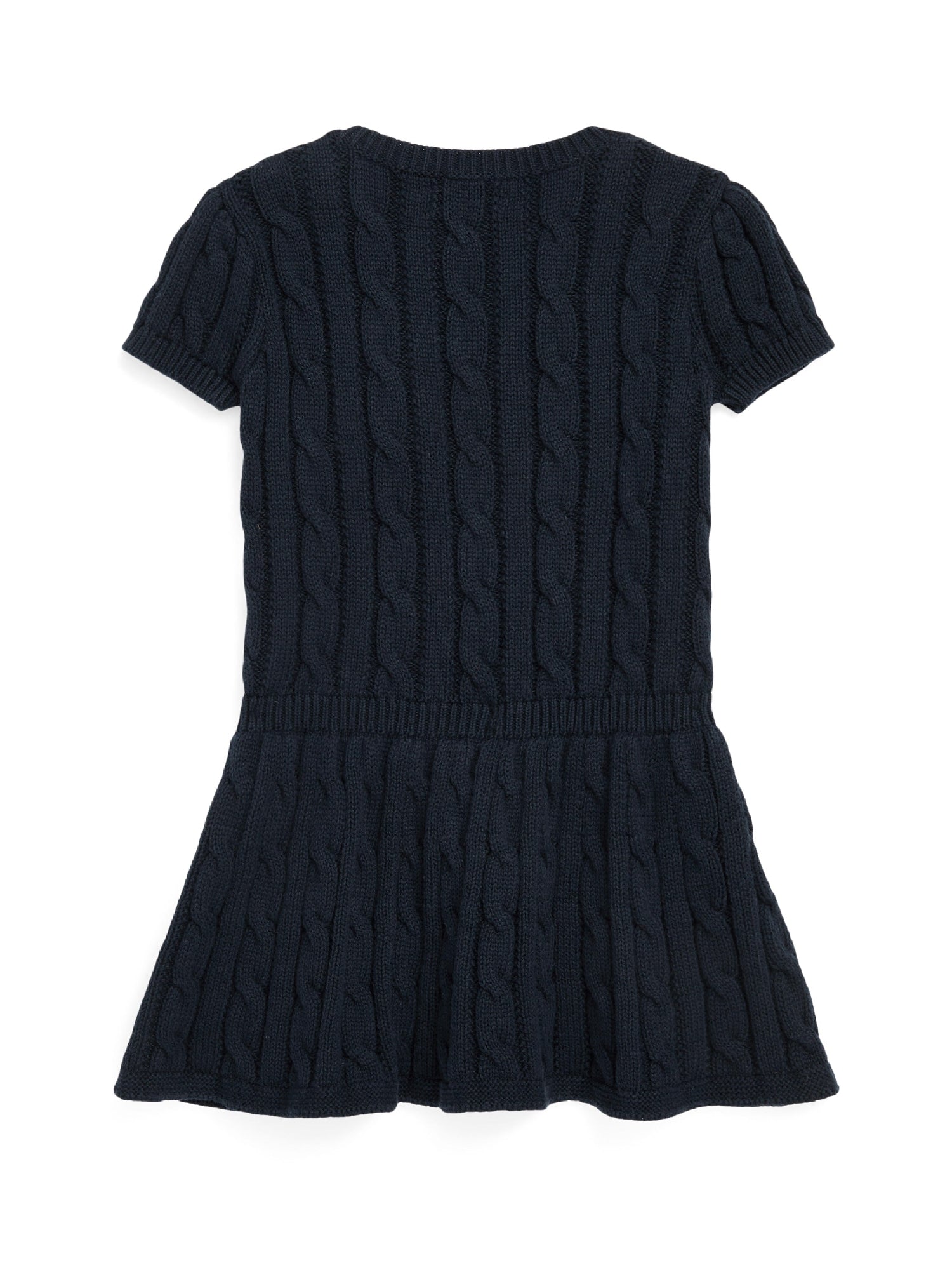 Twisted cotton jumper dress - Navy