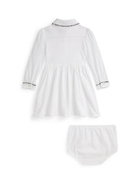 Robe écossaise maille Oxford et bloomer - White