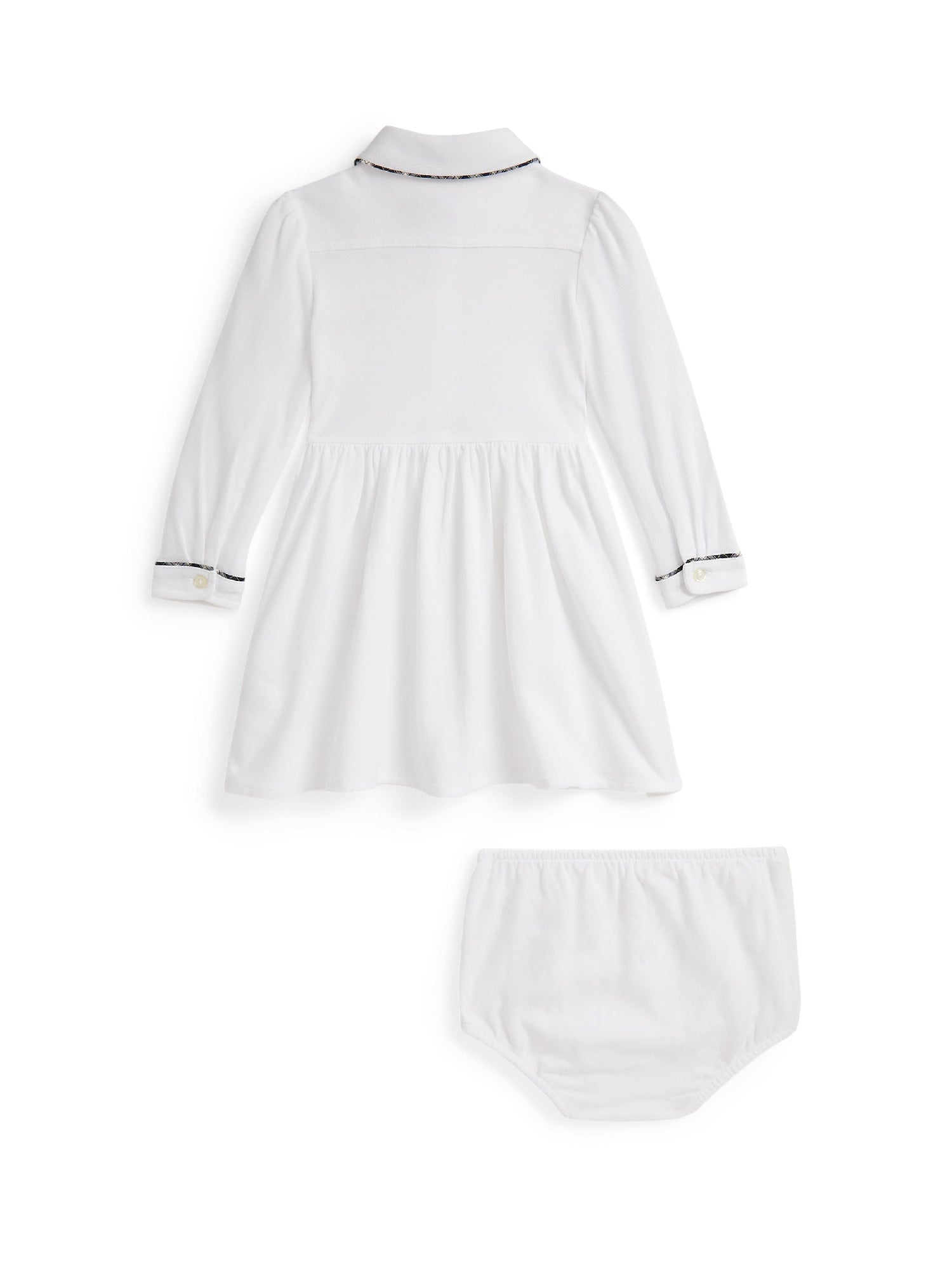 Robe écossaise maille Oxford et bloomer - White