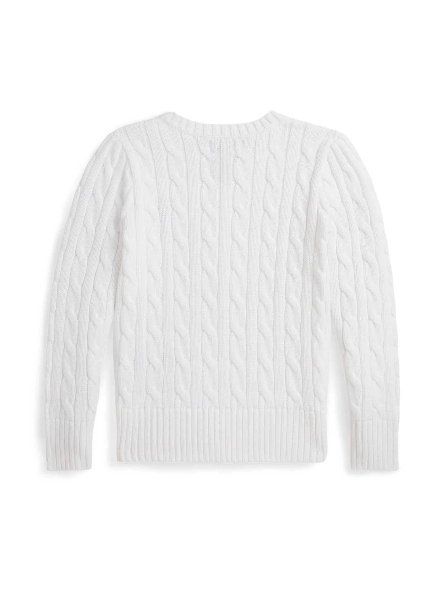 Pull en coton torsadé - Optic White With Navy
