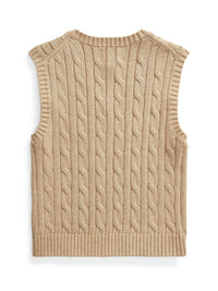 Pull débardeur en coton torsadé - Camel