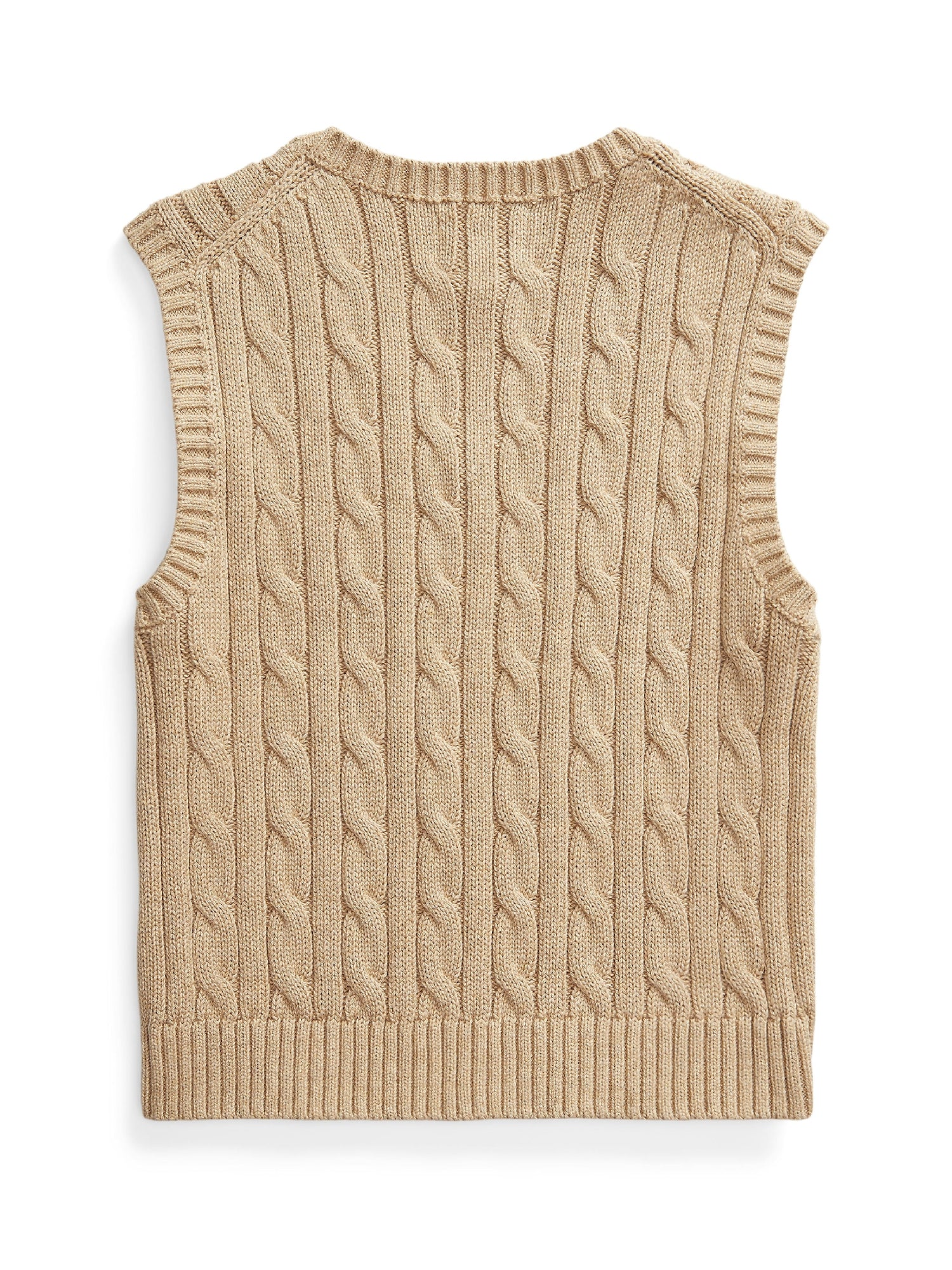 Pull débardeur en coton torsadé - Camel
