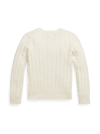 Cardigan métallisé à mini-torsades - Clubhouse Cream