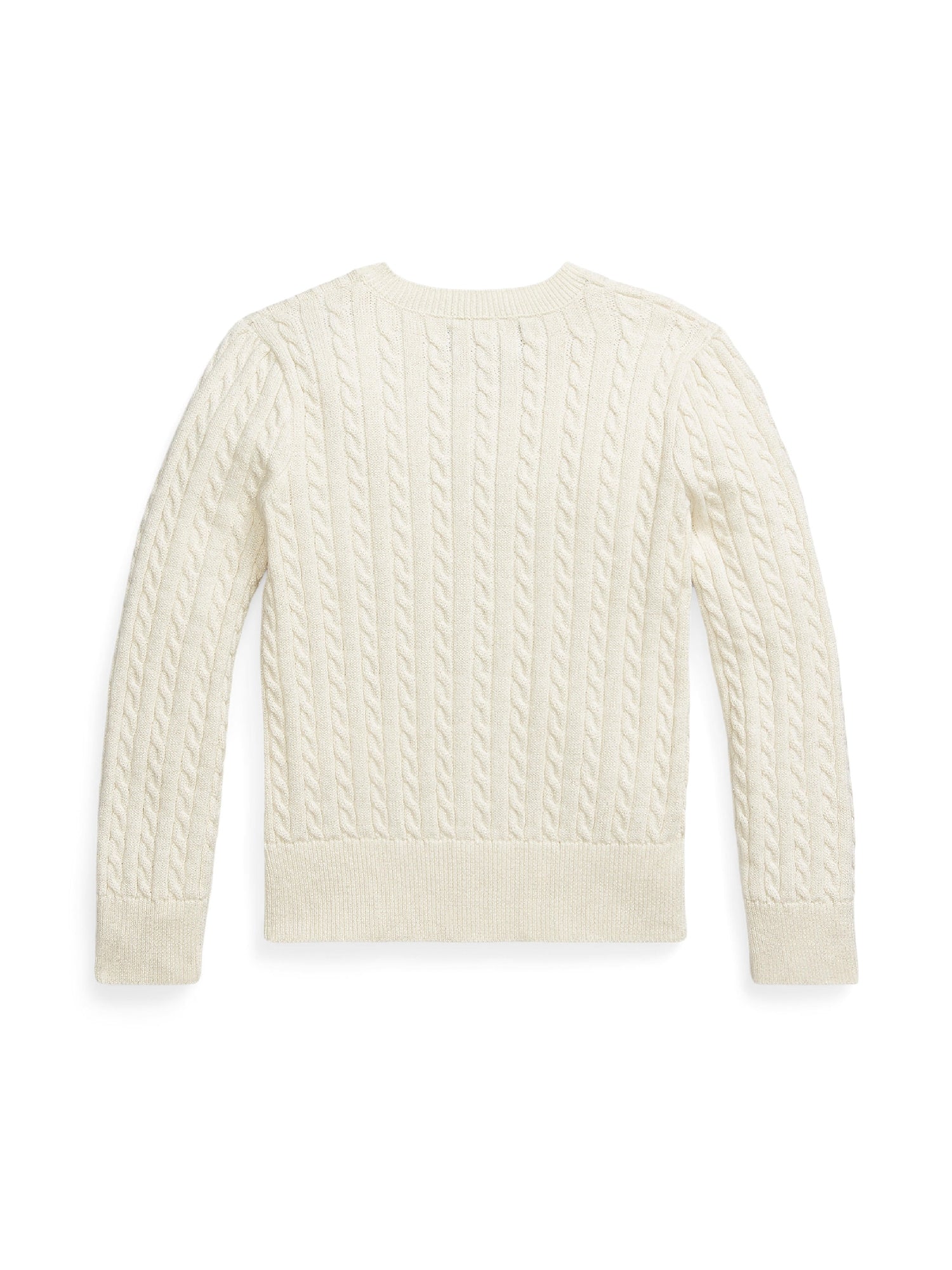 Cardigan métallisé à mini-torsades - Clubhouse Cream