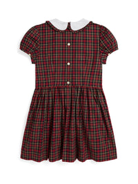 Robe volantée en popeline de coton - Red, Green & Multicolore