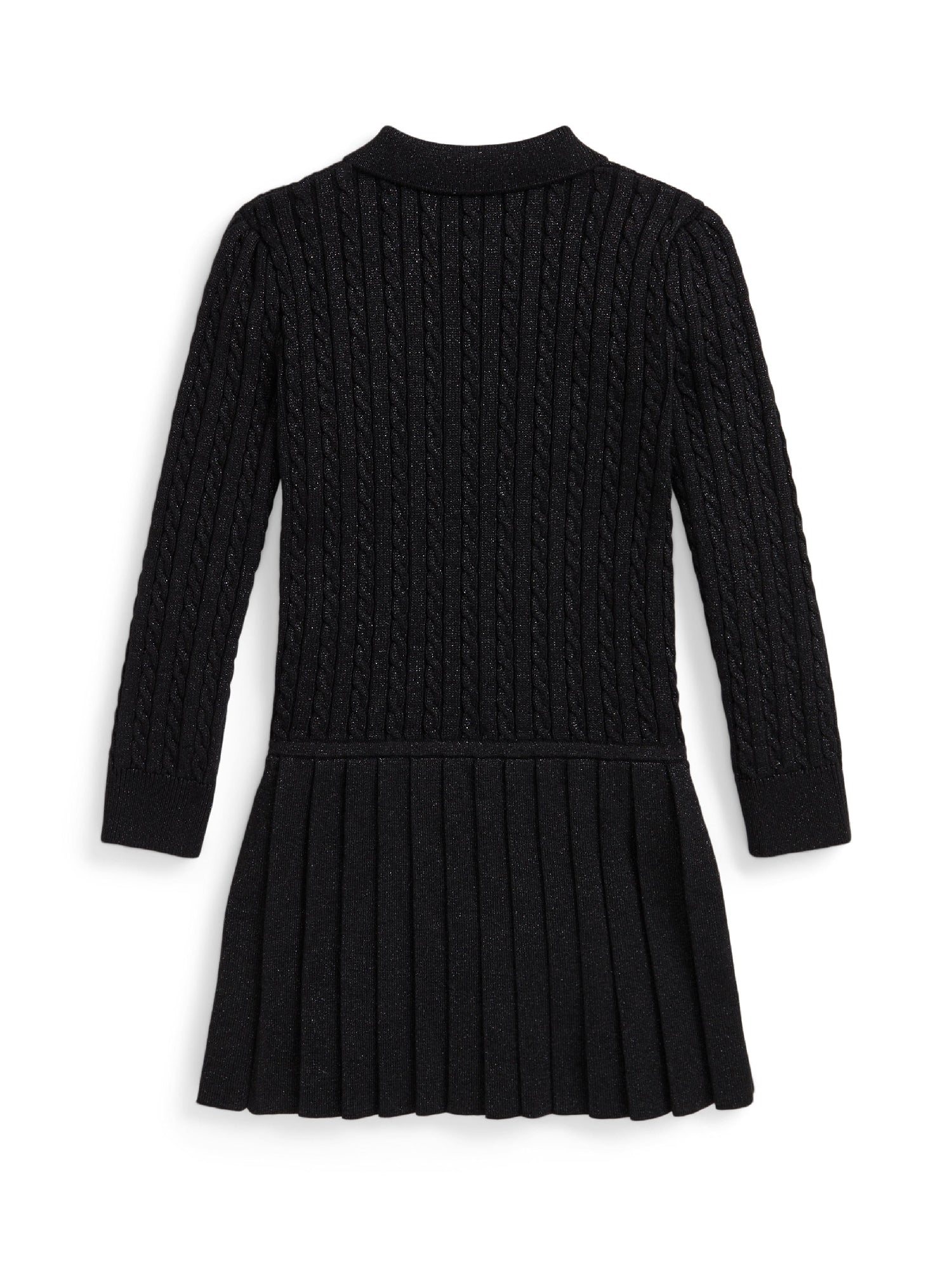Polo Metallic Mini Torsades Sweater Dress - Polo Black