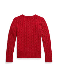 Pull torsadé en laine - Park Ave Red