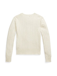 Cardigan métallisé à mini-torsades - Clubhouse Cream