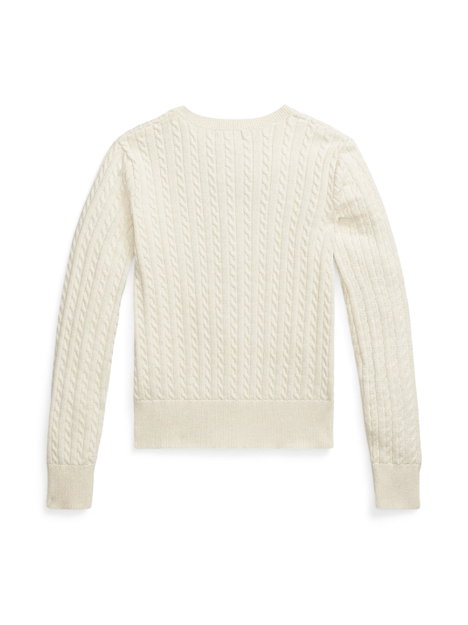 Cardigan métallisé à mini-torsades - Clubhouse Cream