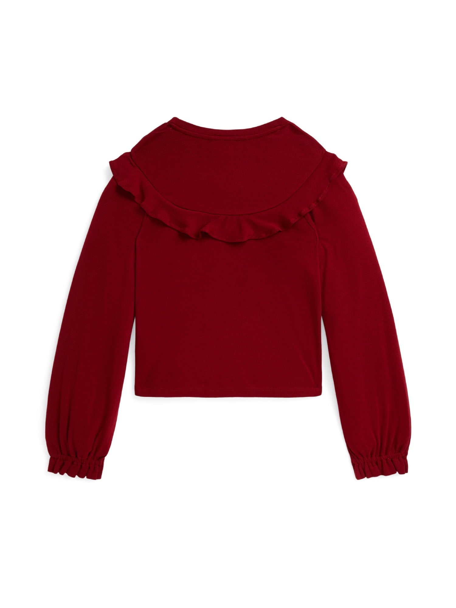 Top volanté en coton et modal - Holiday Red