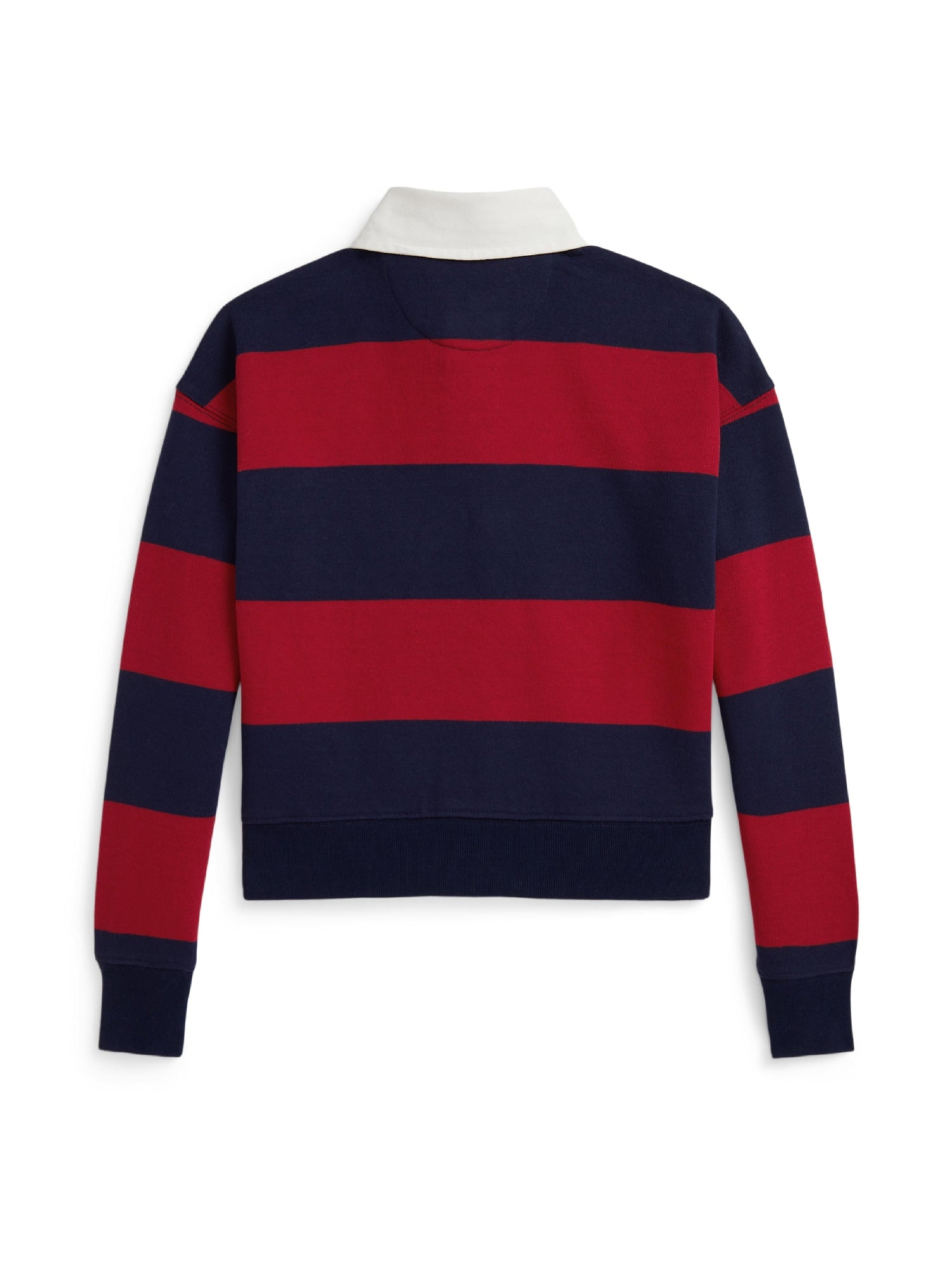 Chemise de rugby rayée en molleton de coton - Ralph Red & Refined Navy