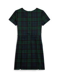 Robe écossaise plissée en jersey ponte - Black Watch Plaid