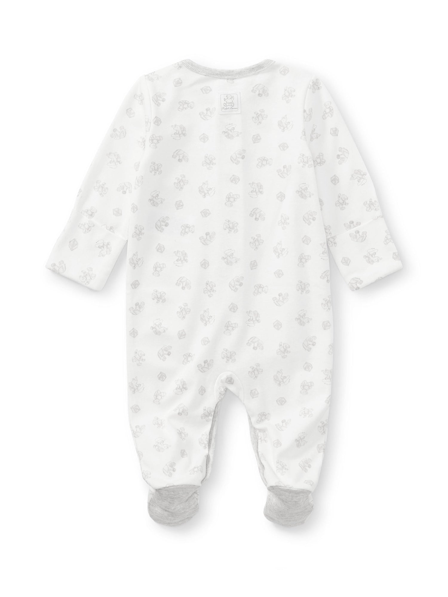 Grenouillère motifs ludiques en coton - Paper White & Multicolore