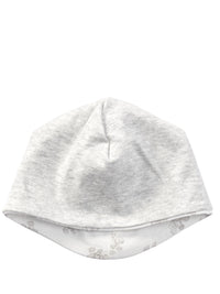 Bonnet réversible motif oursons en coton - Paper White & Multicolore