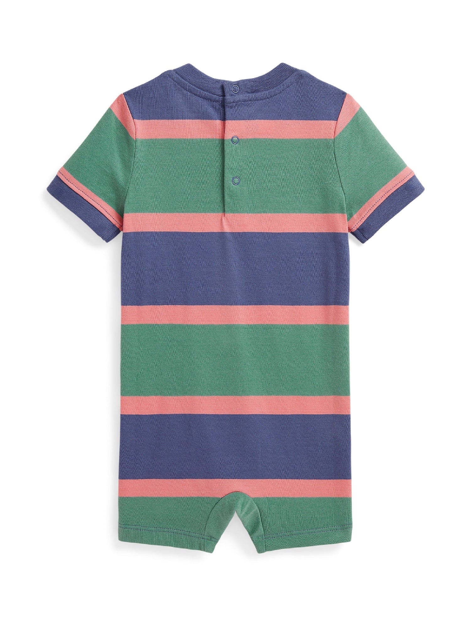 Combishort rayé en jersey de coton - Fairway Green & Multicolore