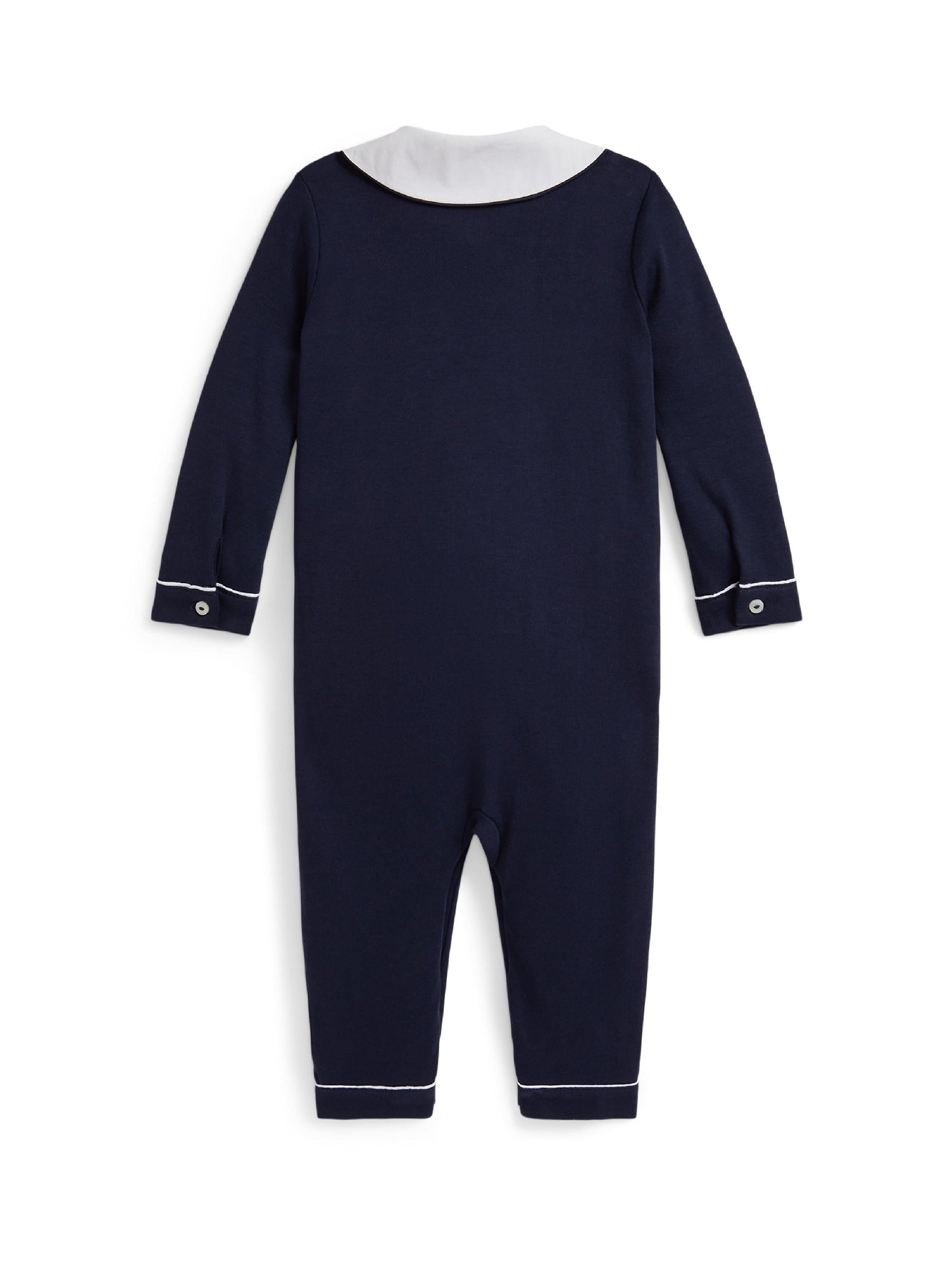 Cotton double-breasted jumpsuit - Refined Navy
