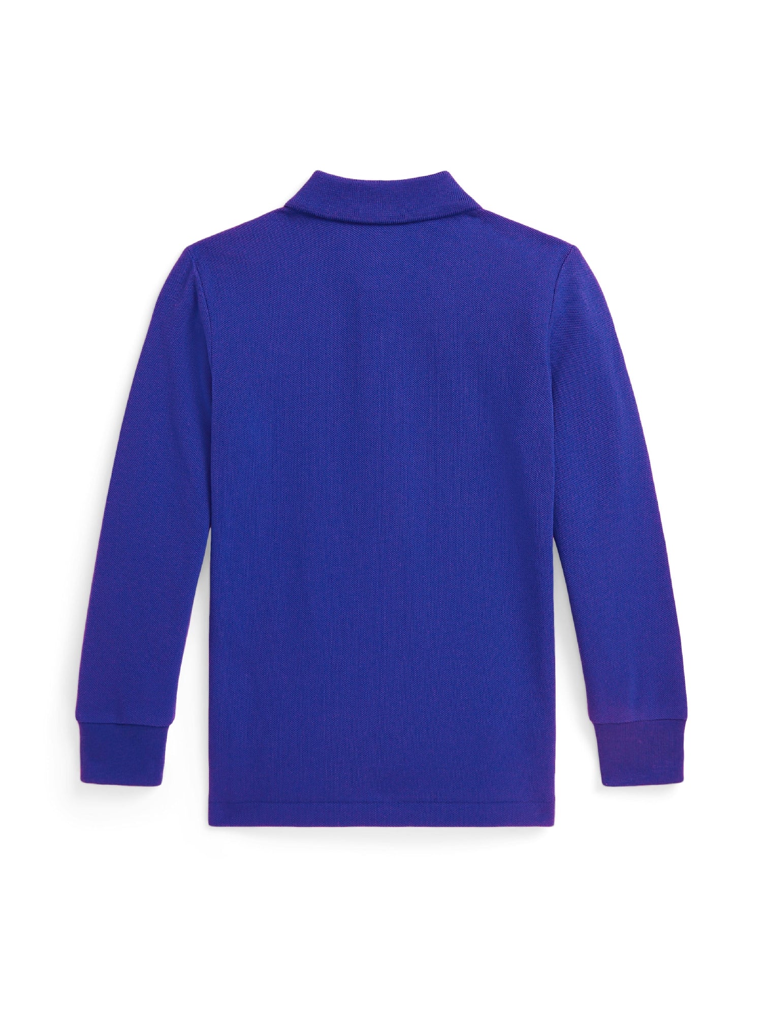 Long-sleeved pique polo shirt - Classic Azure