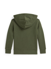 Sweat à capuche zippé en molleton - Mint Olive