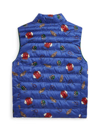 Gilet réversible P-Layer 2 - Tossed Football & Hunter Green