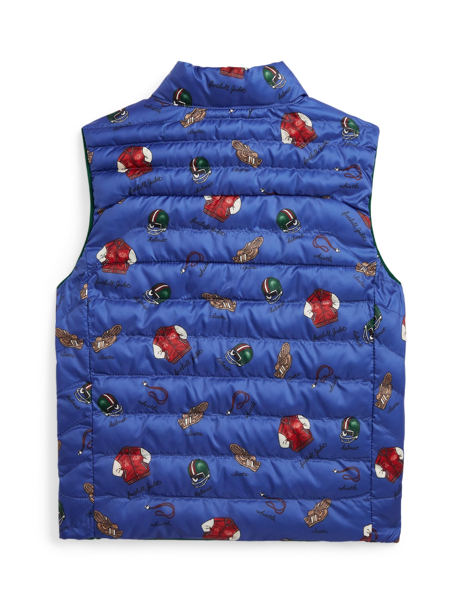 Gilet réversible P-Layer 2 - Tossed Football & Hunter Green