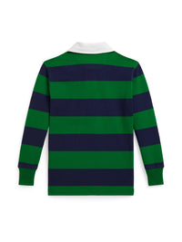Iconic rugby shirt - Athletic Green & Refined Navy