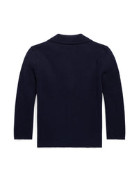 Cardigan blazer en coton - Navy