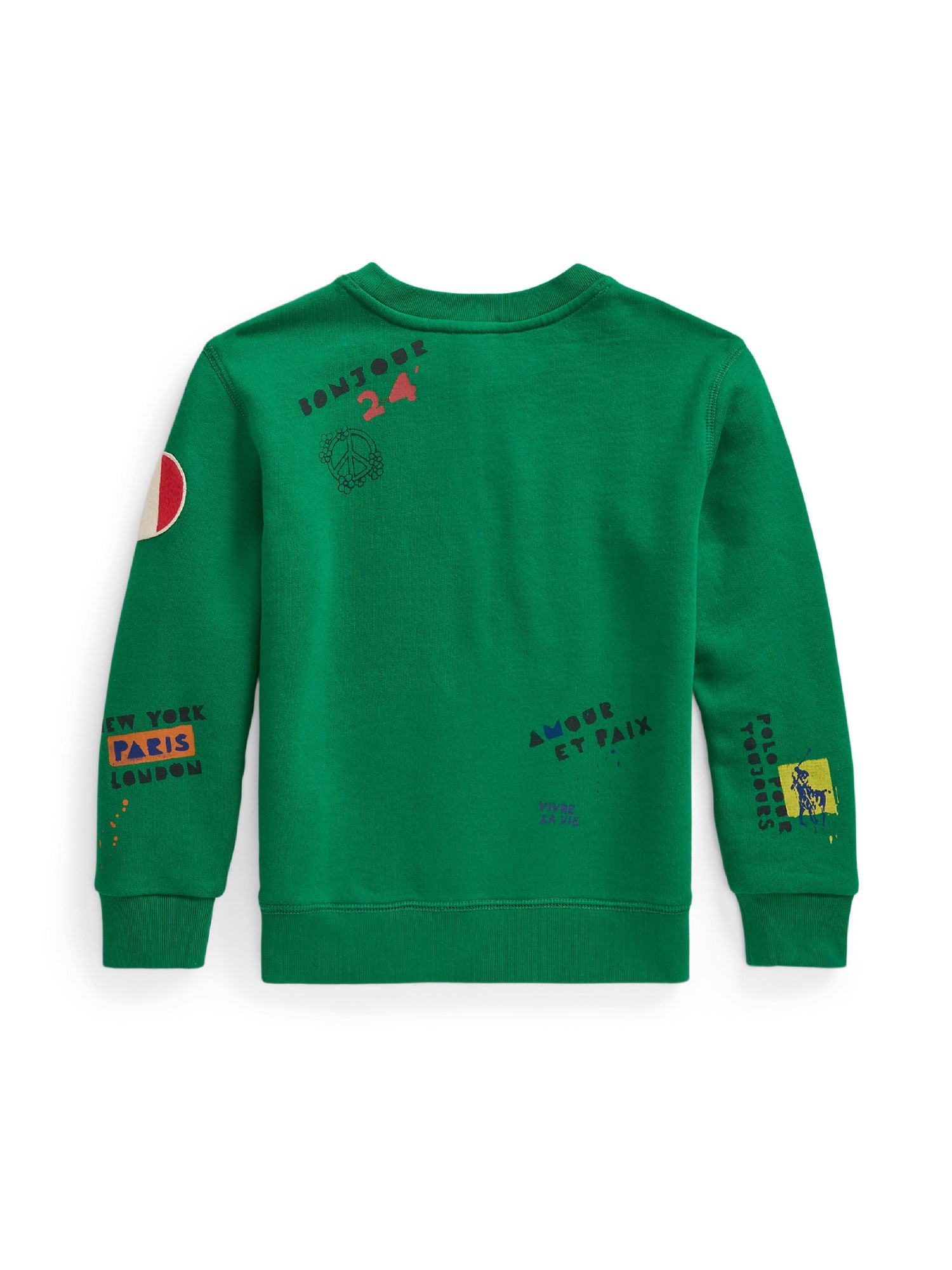 Love Peace Paris fleece sweatshirt - Cruise Green