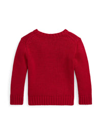 Round-neck Polo Bear jumper - Red Bear