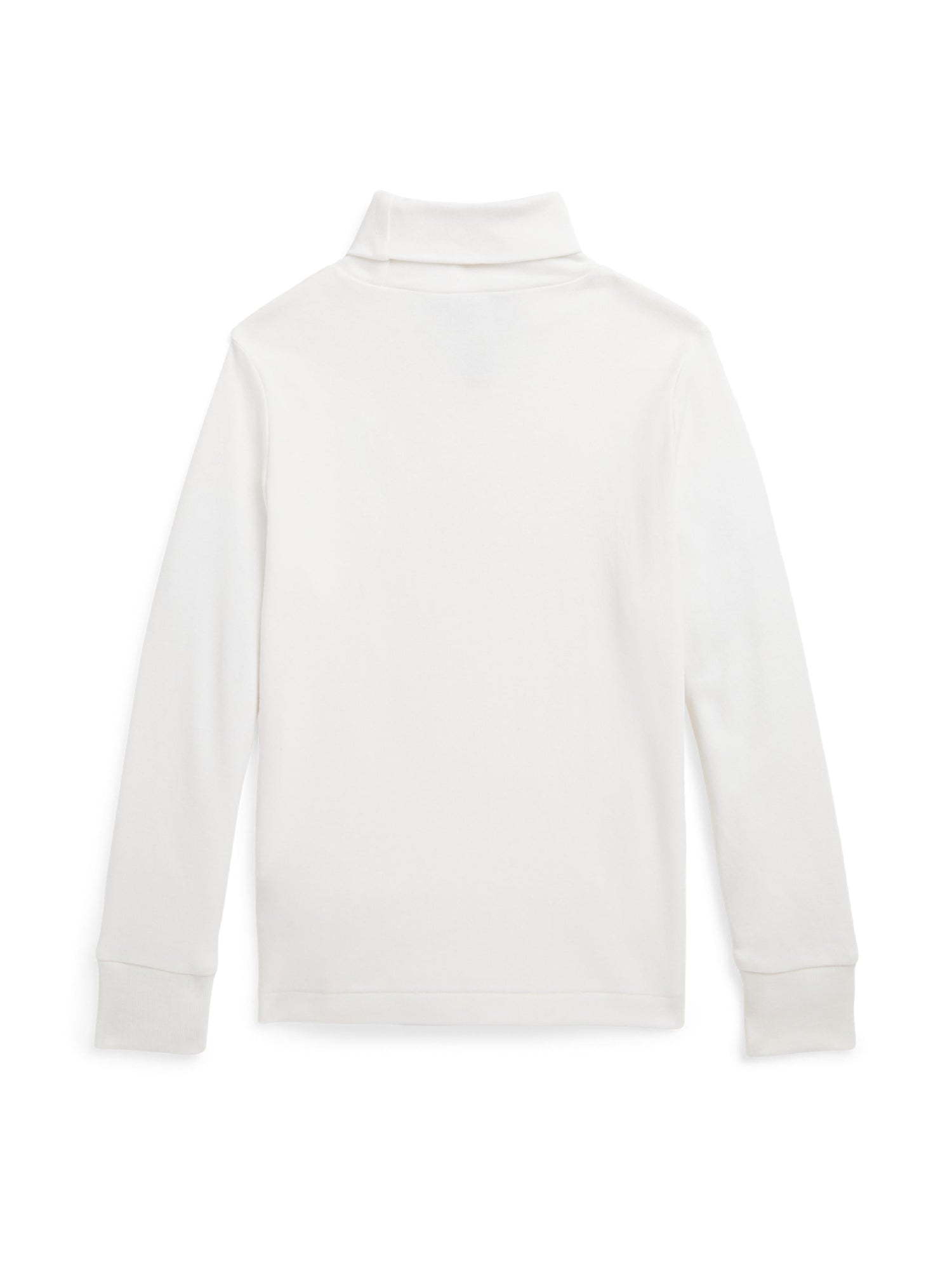 Cotton interlock roll-neck jumper - Deckwash White
