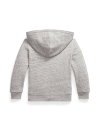 Graphic fleece hoodie - Salt & Pepper Heather