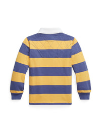Chemise de rugby en jersey de coton rayé - Radiant Gold & Classic Blue