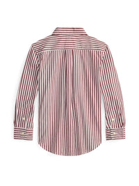 Chemise rayée en popeline de coton - Classic, Wine & White