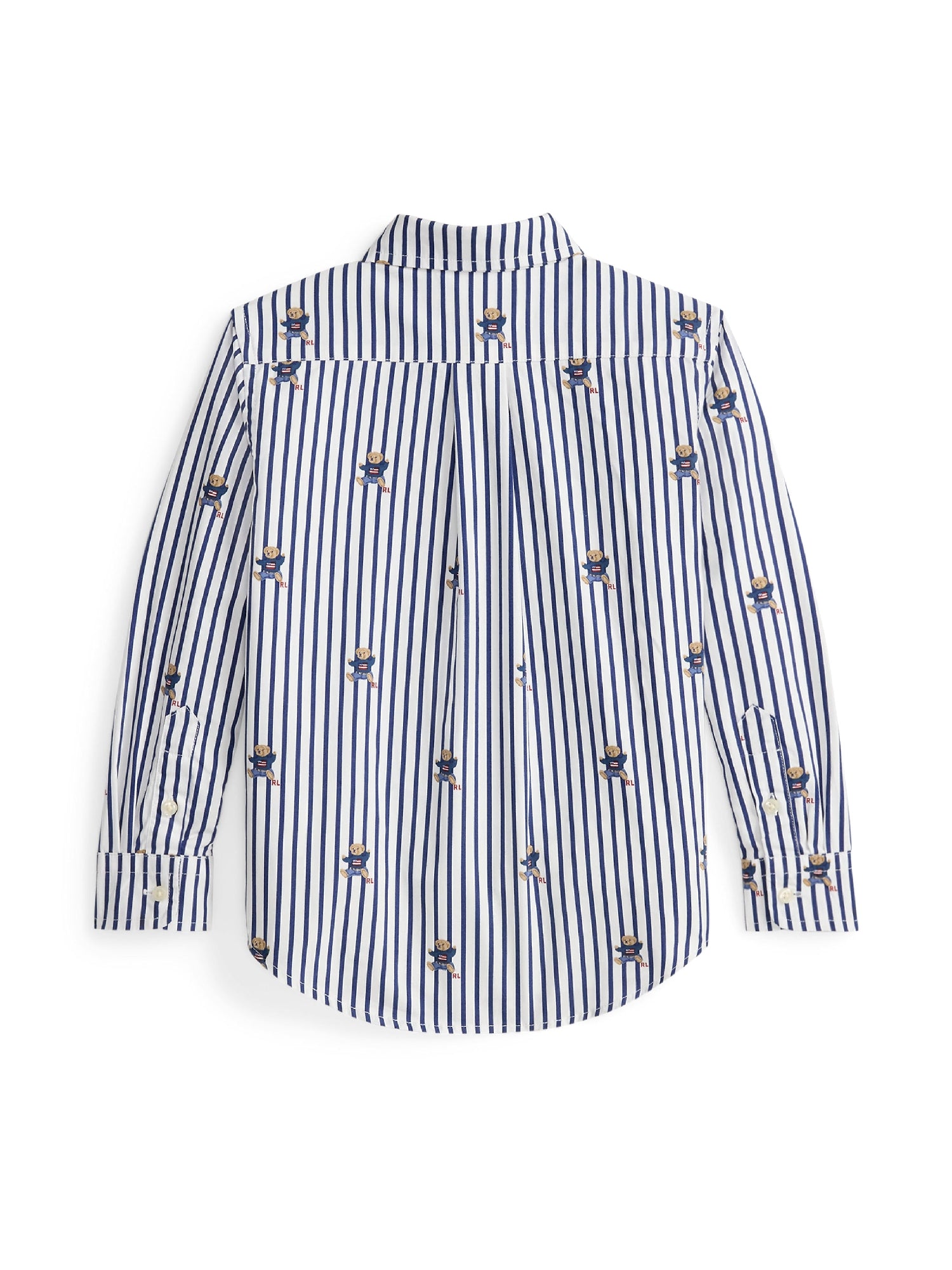 Chemise rayée Polo Bear en popeline coton - Bear, Navy & White