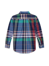 Chemise écossaise en coton oxford - Blue Red & Multicolore