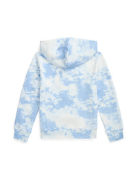 Sweat à capuche Polo Bear motif tie-dye - Riviera Blue Cloud Wash
